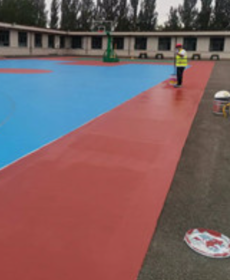 龙河镇旧篮球场地面改造翻新整改   